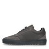 Grijze leren sneakers met suède details