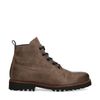 Grijze leren veterboots