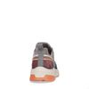 Grijze leren sneakers met oranje details