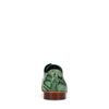 Groene leren veterschoenen met snakeskin
