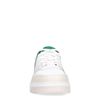 Witte leren sneakers met groene details