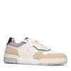 Witte leren sneakers met groene details
