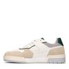 Witte leren sneakers met groene details