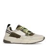 Off white sneakers met groene details