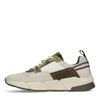 Off white sneakers met groene details