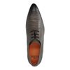 Taupe veterschoenen met snakeskin