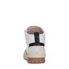Hoge witte leren sneakers met bruine zool