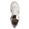 Hoge witte leren sneakers met bruine zool