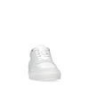 Witte sneakers met suède details