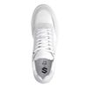 Witte sneakers met suède details