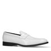 Witte leren penny loafers