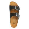 Zwarte leren slippers