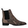 Snakeskin chelsea boots