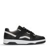 Zwarte leren sneakers met grijze details