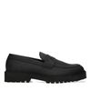 Mat zwarte penny loafers