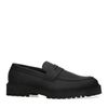 Mat zwarte penny loafers