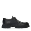 Zwarte leren veterschoenen met grove zool