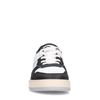 Zwarte leren sneakers met witte details