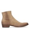 Beige suède western boots