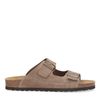 Beige suède sandalen