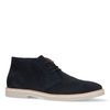 Blauwe suède veterschoenen