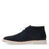 Blauwe suède veterschoenen