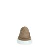 Camel loafers met witte zool