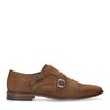 Camel suède gespschoenen