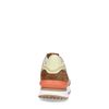 Beige suède sneakers met gekleurde details