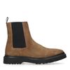 Cognac suède chelsea boots