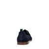 Donkerblauwe suède loafers met gevlochten detail