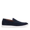 Donkerblauwe suède loafers