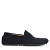 Donkerblauwe suède mocassin loafers