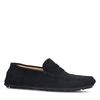 Donkerblauwe suède mocassin loafers