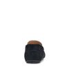 Donkerblauwe suède mocassin loafers