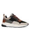 Grijze sneakers met cognac details