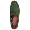 Donkergroene suède mocassin loafers