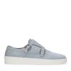 Lichtblauwe suède monk sneakers