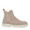 Beige suède chelsea boots