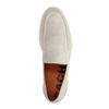 Lichtgrijze suède loafers