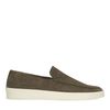 Olijfgroene suède loafers