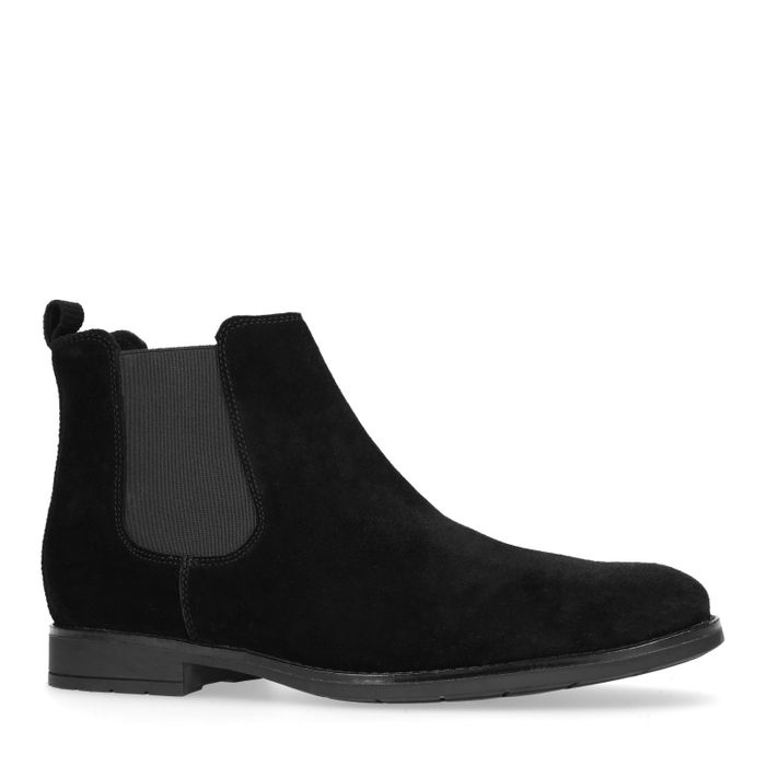 Zwart suède chelsea boots - Herenschoenen - SACHA