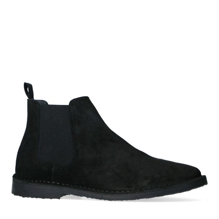 All black chelsea boots