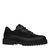 Zwarte suède sneakers met grove zool