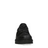 Zwarte suède sneakers met grove zool