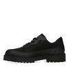 Zwarte suède sneakers met grove zool