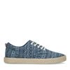 Blauwe canvas sneakers met all over print