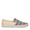 Grijze canvas loafers met strepen