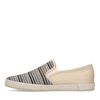 Grijze canvas loafers met strepen