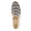 Grijze canvas loafers met strepen